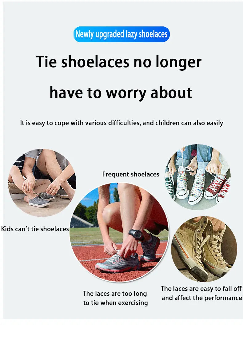 Press Lock Shoelaces Without ties Colorful Lock Elastic Laces Sneakers Kids Adult Flats No Tie Shoe laces for Shoes Accessories