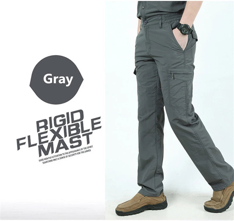 Military Tactical Pants Cargo Men Waterproof Trousers Casual Pants Wear-resistant Multi-pocket Outdoor Hiking Work Trousers Male