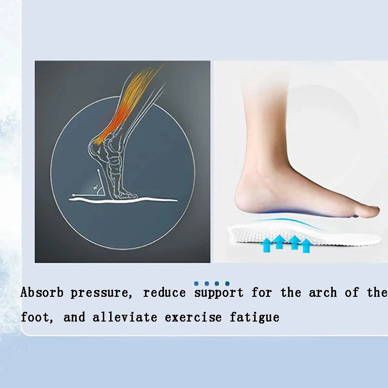 Sole Shock Absorption Deodorant Breathable Cushion Sport Insoles For Shoes Running Insoles For Feet Man Women Massage Care Pads