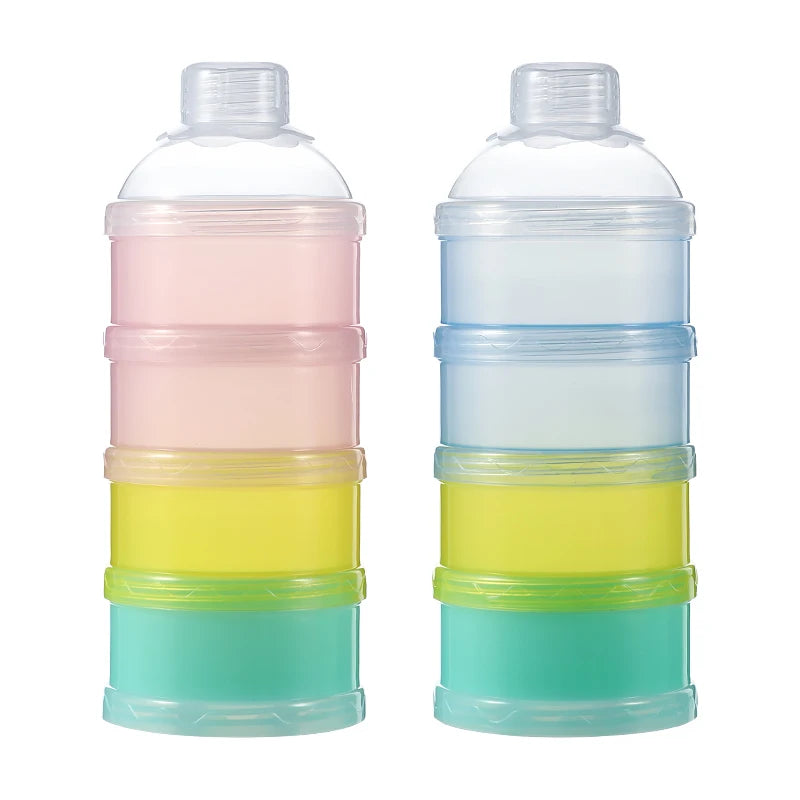 Baby Feeding  Portable 4 Layer Milk Powder Storage Box Fruit Snacks Candy Food Container