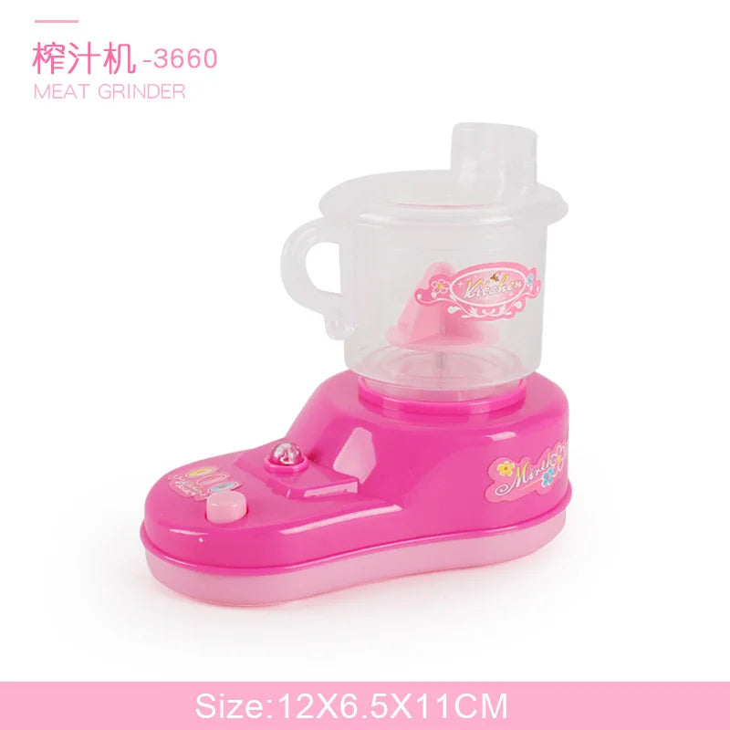 Kids Kitchen Play Simulation Home Appliances Toys Pretend Play Refrigerator Microwave Coffee Maker Kettle Hair Dryer for Childs