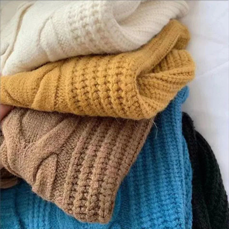 Autumn Twist Knitted Cardigan Womem Winter Thicken Warm O Neck Sweater Jacket Female Solid Button Up Long Sleeve Crop Knitwear