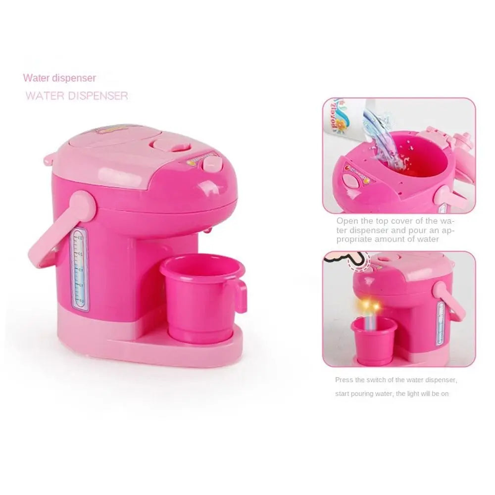 Kids Kitchen Play Simulation Home Appliances Toys Pretend Play Refrigerator Microwave Coffee Maker Kettle Hair Dryer for Childs
