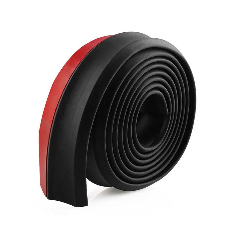 Car Front Bumper Lip Splitter Spoiler Rubber Skirt Protector Body Trim Bumper Lip Strip Car Side Skirt