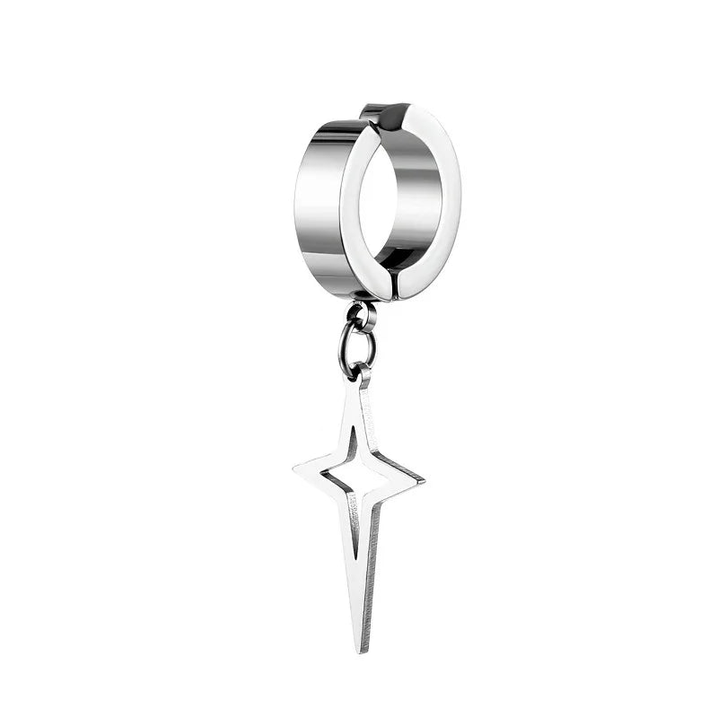 Trendy Cold Wind Black Triangle Ear Cuff Without Piercing, Hip Hop Temperament Viral Cartilage Ear Jewelry For All Genders