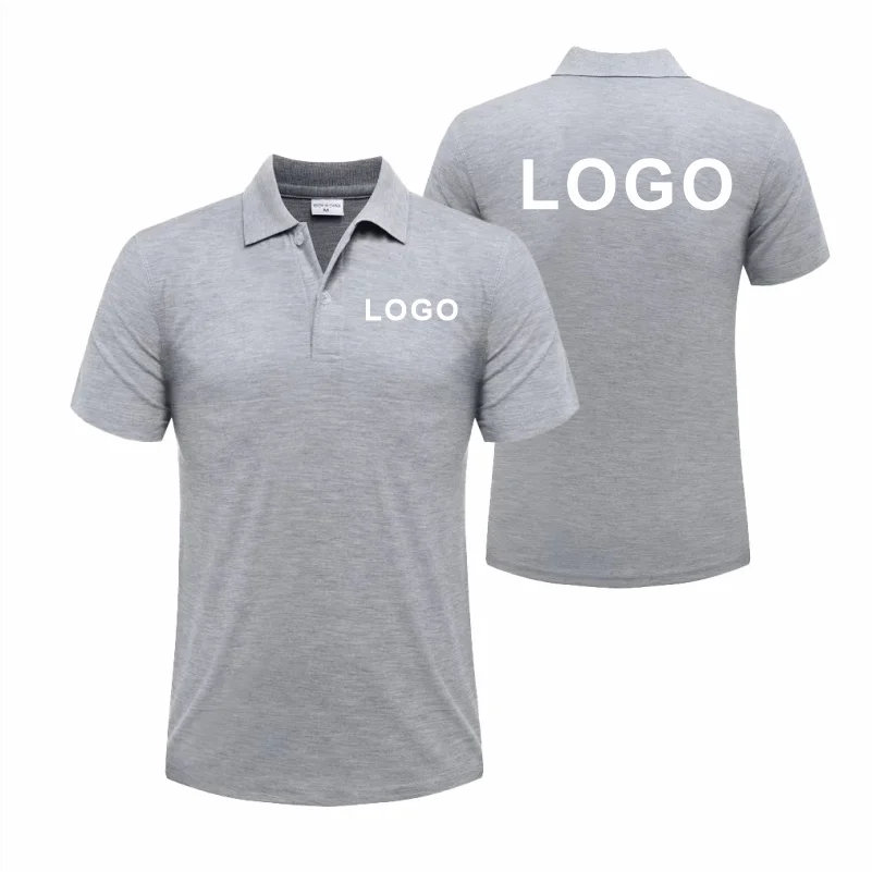 Customized Logo Breathable Polo Shirt Casual Company Group Clothing Lapel Short Sleeve Polo Shirts Work Clothes Print Embroidery