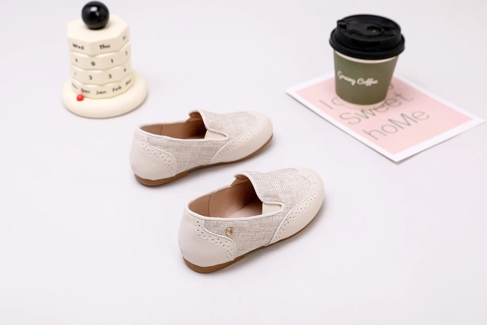 AS Kids Shoes Children Shoes Baby Boys Leather Loafers Toddler Slip On Princess Flats Girls Fashion Oxford Platform Mary Jane