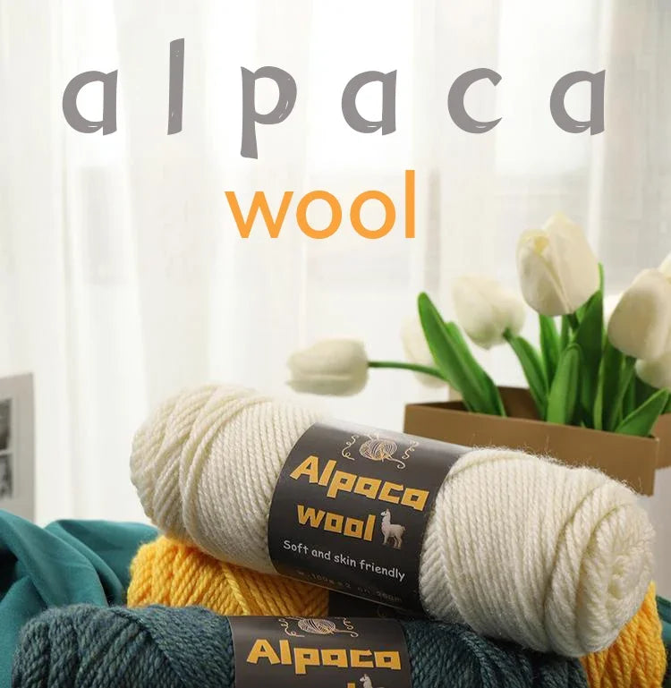 500g Alpaca Wool 245 Chunky Knitting Yarn Multi-Color Autumn and Winter Fashionable Gift for Men and Women DIY Knitting Material Kit for Warm Sweaters, Coats, Scarves, Hats, Gloves, Leg Warmers, Knee Pads Yarn Balls 5Pcs/Pack