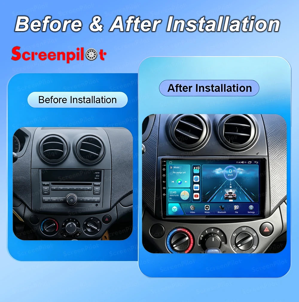 Android 16 For Chevrolet Lova Captiva Gentra Aveo 2006-2012 Touch Screen Android Auto Mirror Link Stereo Head Unit Car Radio RDS