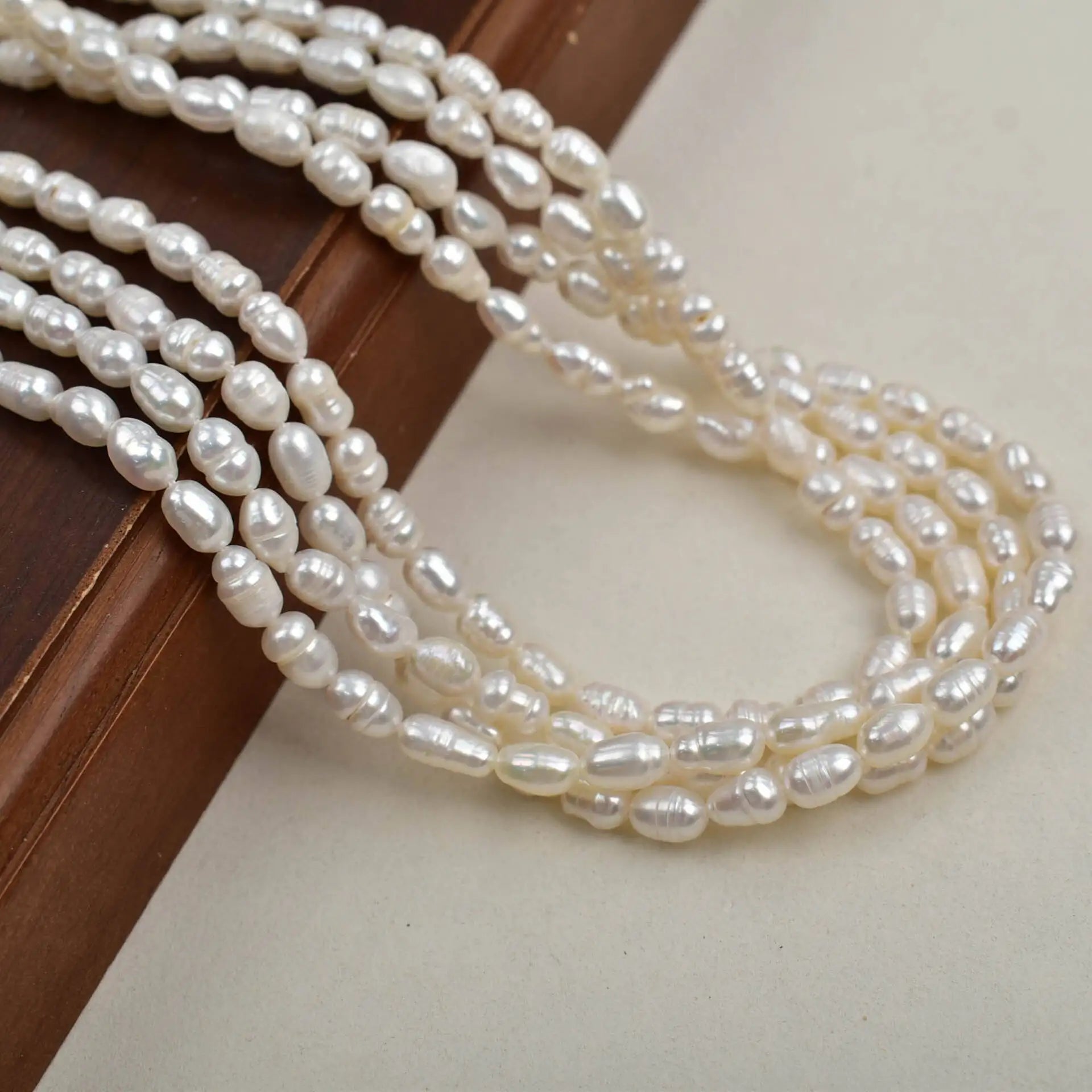 SG Rice A Quality Natural Freshwater Pearls 5-6Mm Loose Spacer Beads For Jewelry Making Supplies DIY Women Necklace Bracelet