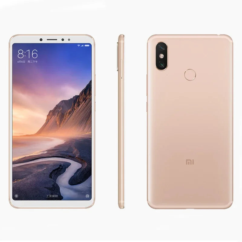 Global Firmware Xiaomi Max 3 Smartphone Snapdragon636 Back Fingerprint 6.9 inch 12MP Bluetooth 5.0 Android Smartphone Used Phone