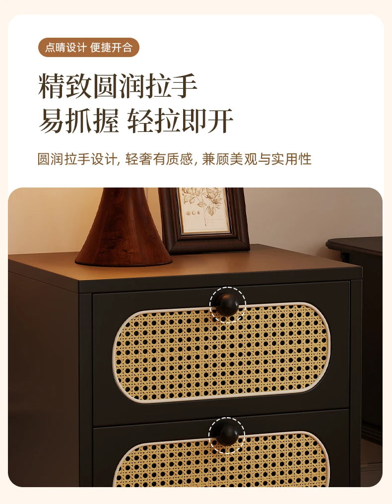 Bedroom Vintage Nightstands Rattan Wooden Design With Drawers Nightstands Minimalist Luxury Mesa De Cabeceira Unique Furniture