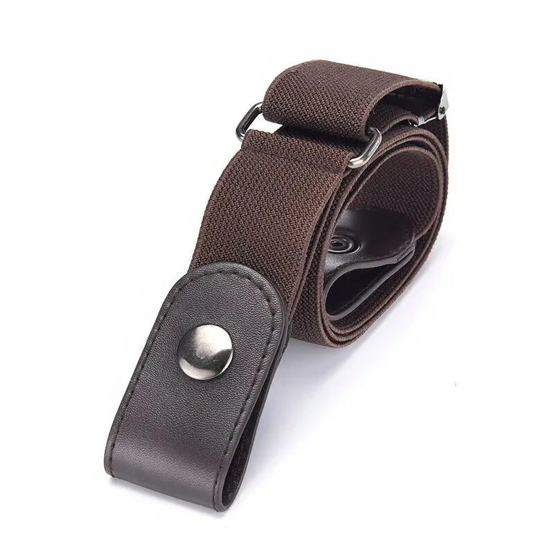 Adjustable Stretch Elastic Waist Band Invisible Belt Buckle-Free Belts for Women Men Jeans Pants Dress No Buckle Easy To Wear
