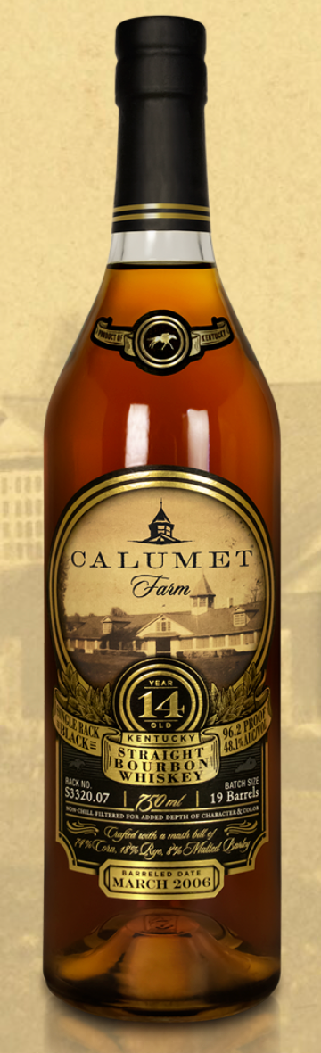 Calumet Farm 'Single Rack Black' 14 Year Old Kentucky Straight Bourbon Whiskey, USA (750ml)