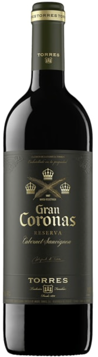 2019 Torres Gran Coronas Cabernet Sauvignon Reserva, Penedes, Spain (750ml)