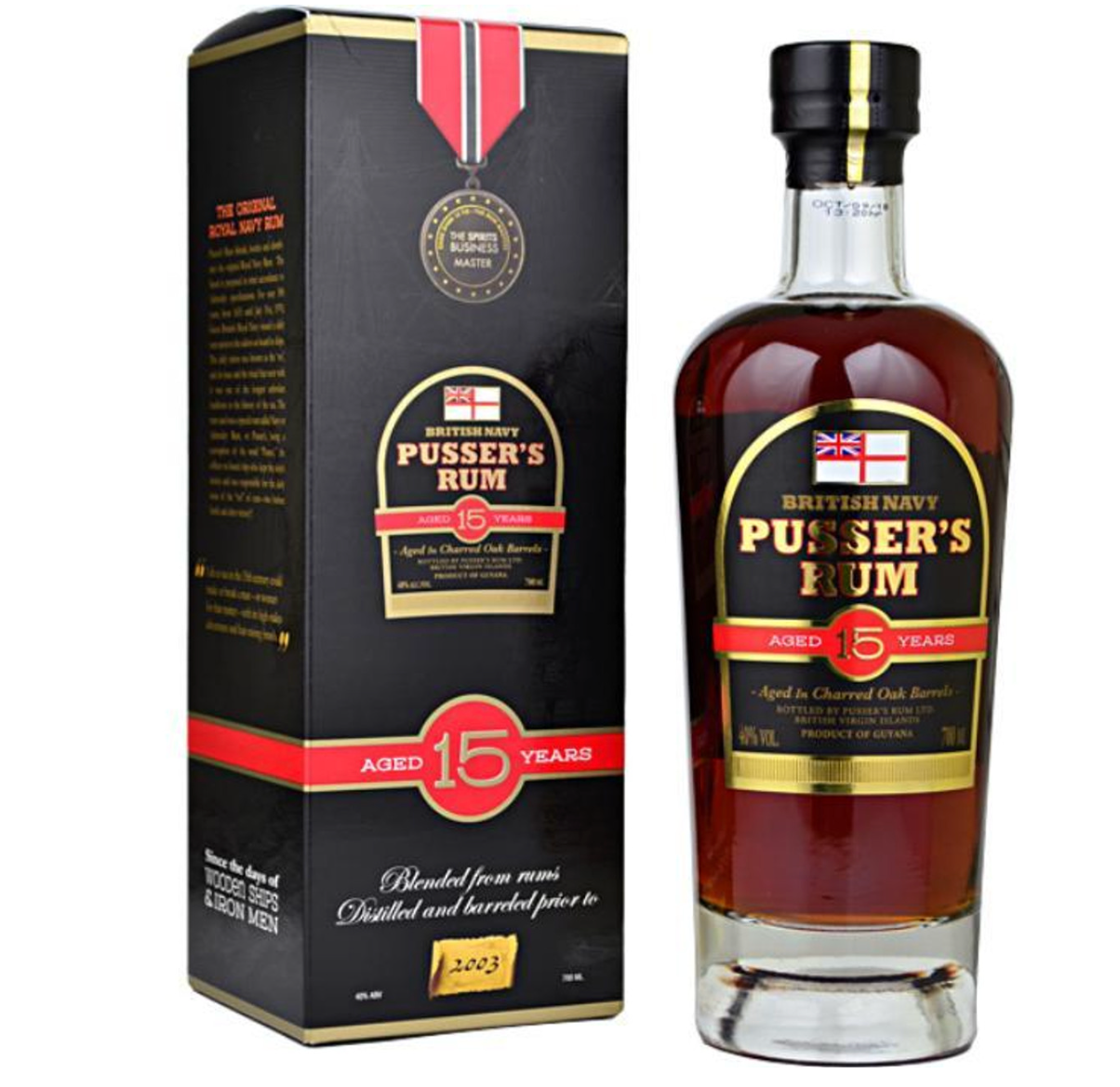 Pusser's British Navy Nelson's Blood 15 Year Old Rum, Guyana (750ml)