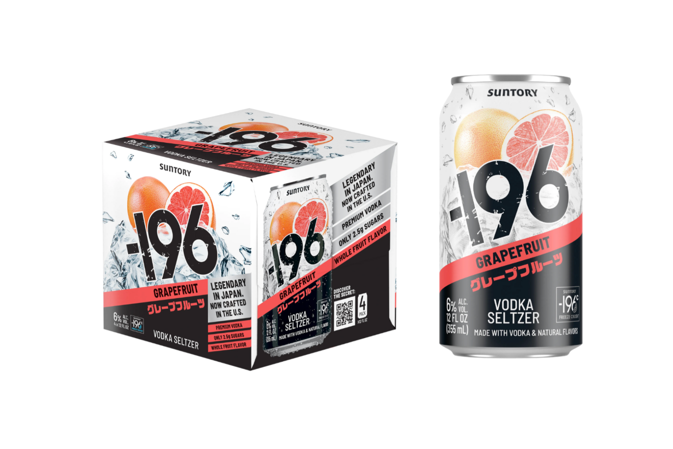 (24pk cans) Suntory -196 Grapefruit Vodka Seltzer, Japan (12oz)