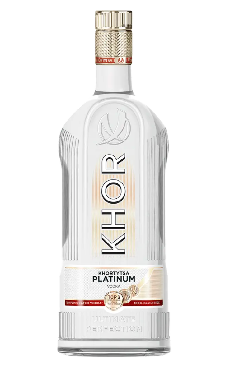Khortytsa Platinum Vodka, Ukraine (1.75L Half Gallon)