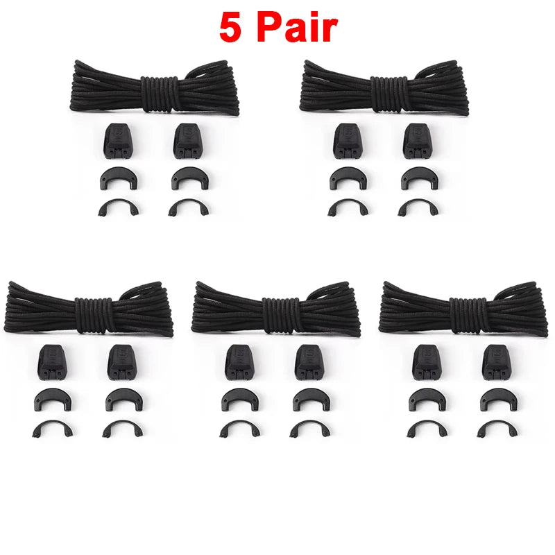 Fashion No Tie Shoelaces Outdoor Running Sneakers Laces Round Tennis Shoe Laces Without Ties Adult Kids Shoelace Shoes Accesorie