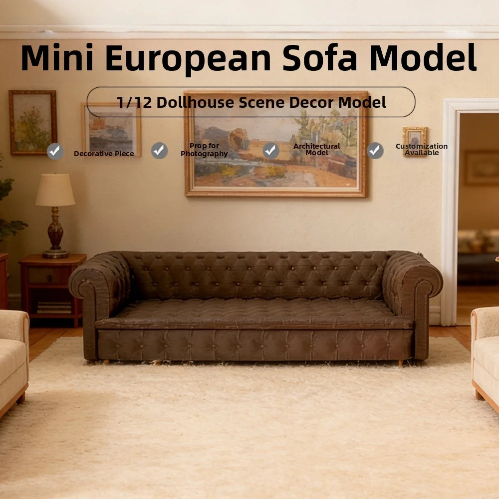 New 1:12 Dollhouse Simulation Sofa Mini Multistyles Living Room Furniture Pretend Play