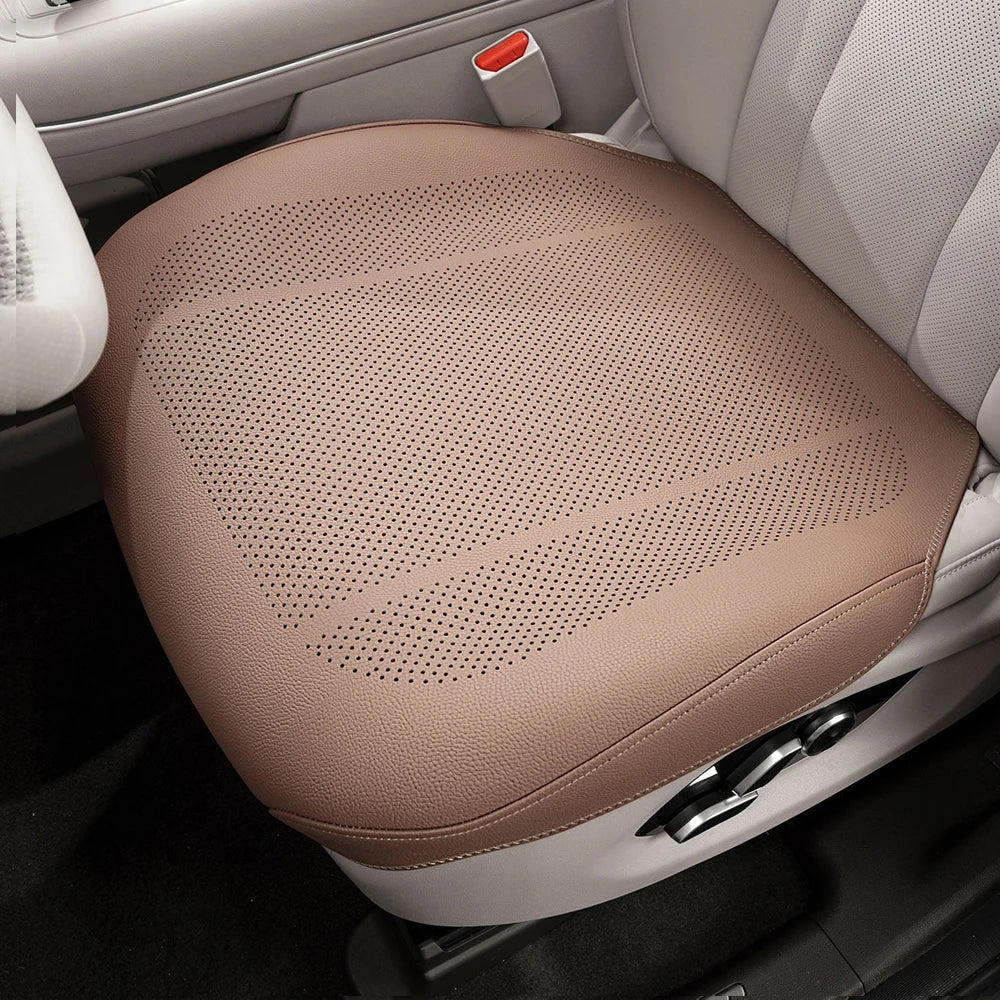 New Car Seat Cushion Leather Thin Breathable Hole Summer Car Interior Seat Cover Four Seasons Universal Automotive Parts
