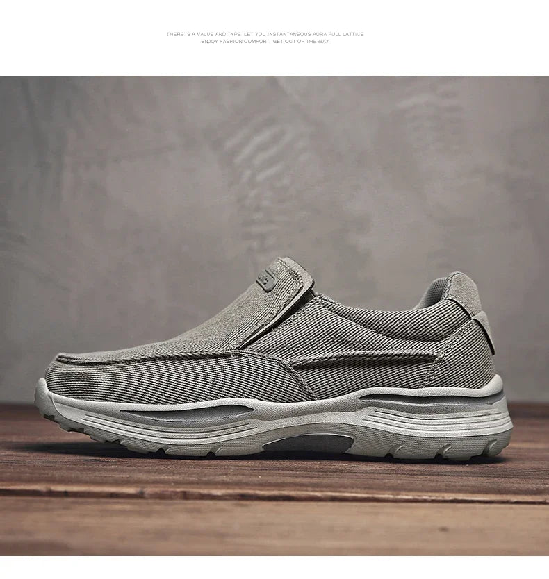 Men's Lightweight Canvas Loafers for Outdoor Hiking Camping Casual Sports Running Jogging Shoes Size 39-48