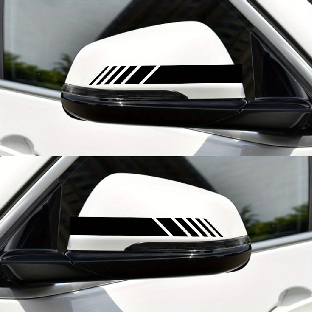 "Classic JDM Reflective Stripes Vinyl Decal Kit - 4pcs Self-Adhesive Car Body Stickers, Waterproof & Universal Fit"