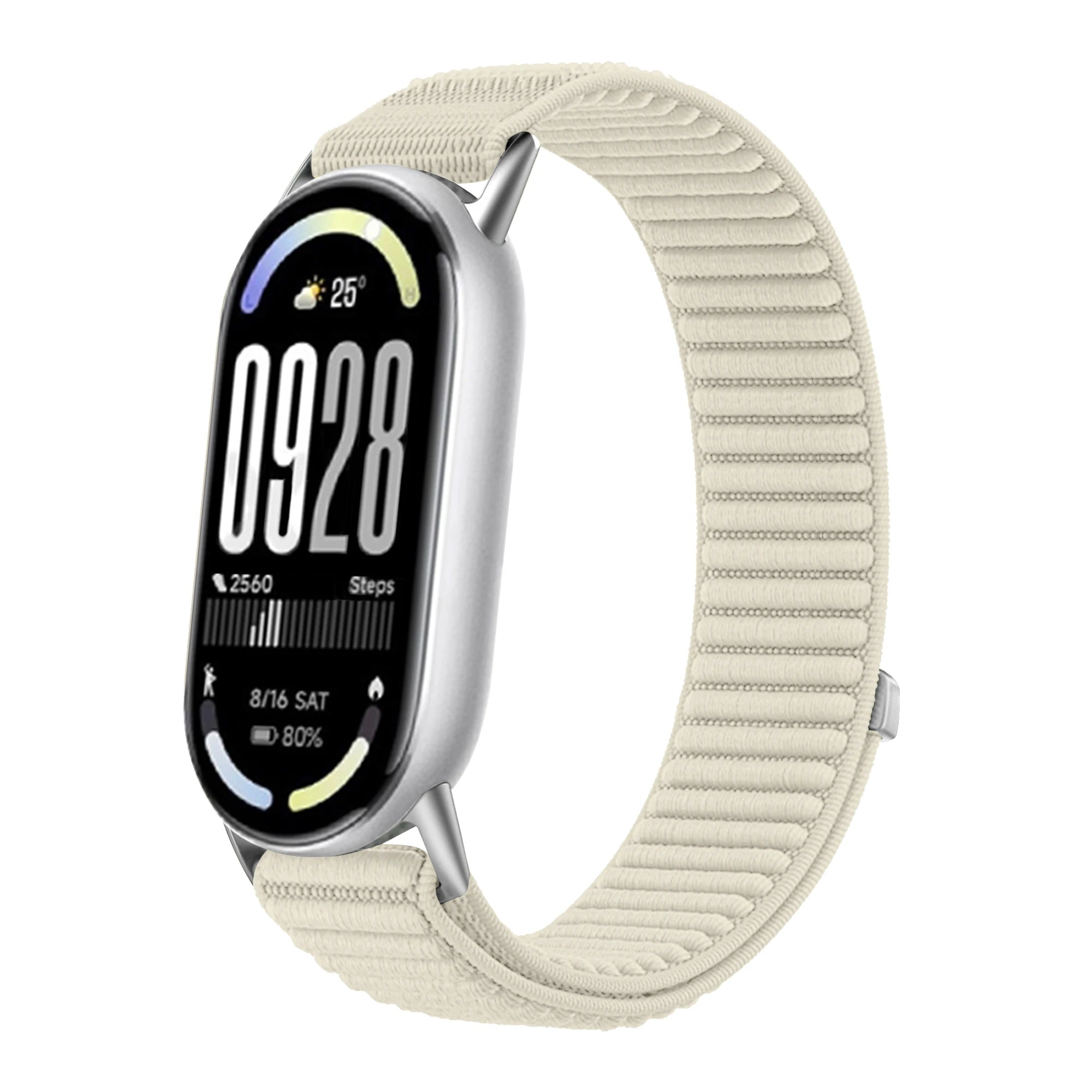 Original Nylon Loop Strap For Xiaomi Miband 10/9/8 Metal buckle Integration Bracelet Band For Miband 10 9 8 Breathable Wristband