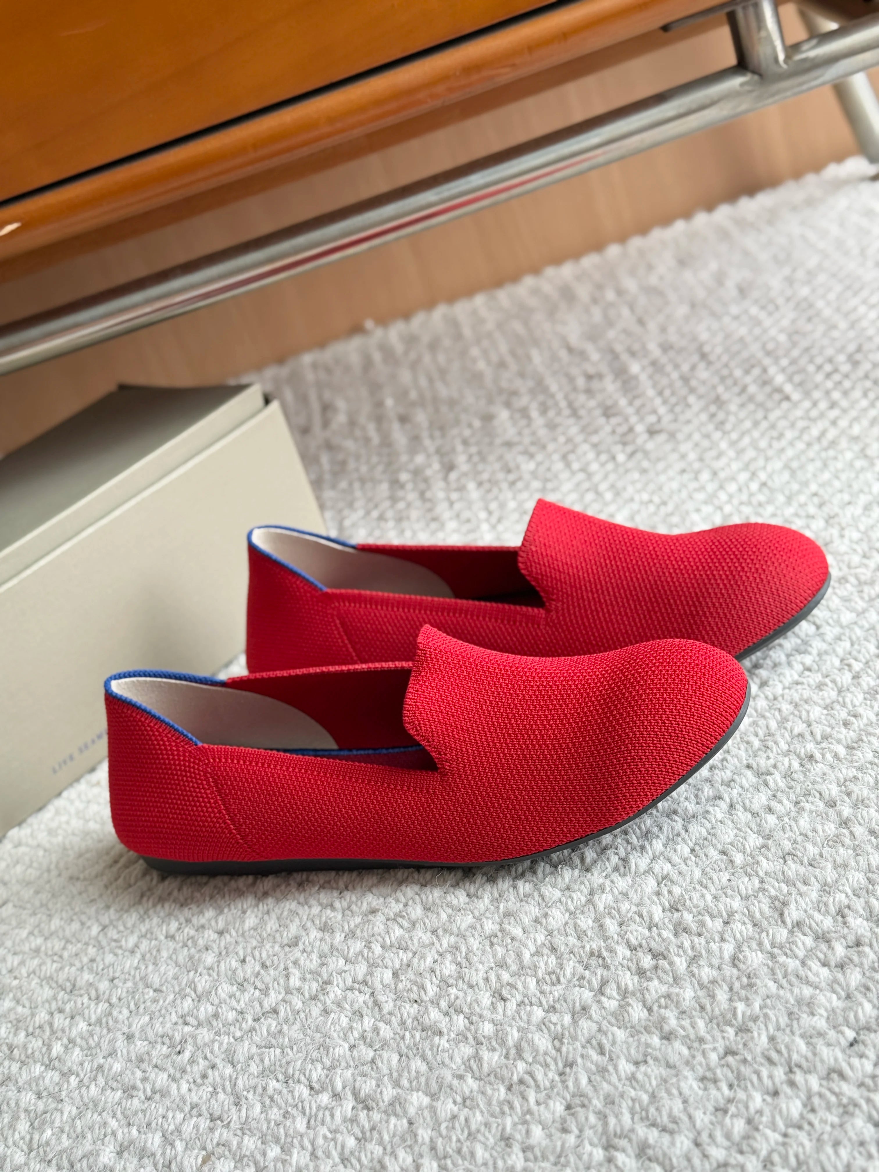 Maggie's Walker Women's Stretchable Soft Bottom Knitted Flats Spring Shallow-mouth Washable Casual Loafers Size 35~40