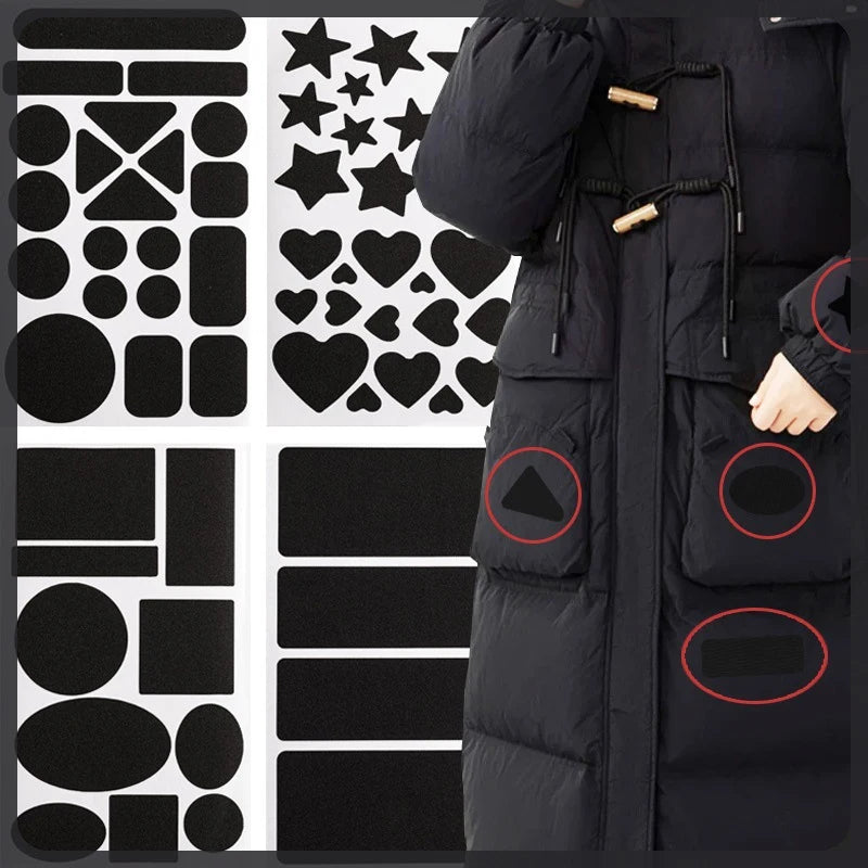 Universal Black Self-Adhesive Fabric Repair Patch (2-Piece) – No-Cut Instant Fix For Down Jackets & Coats