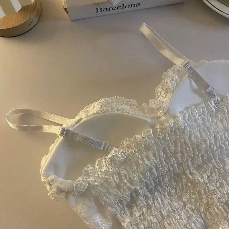 Clothes Blouses Sexy Crop Tops Women Corset Lace Bandage T-shirt Camisole Woman Sling Tank Top Fashion Sleeveless Waistcoat