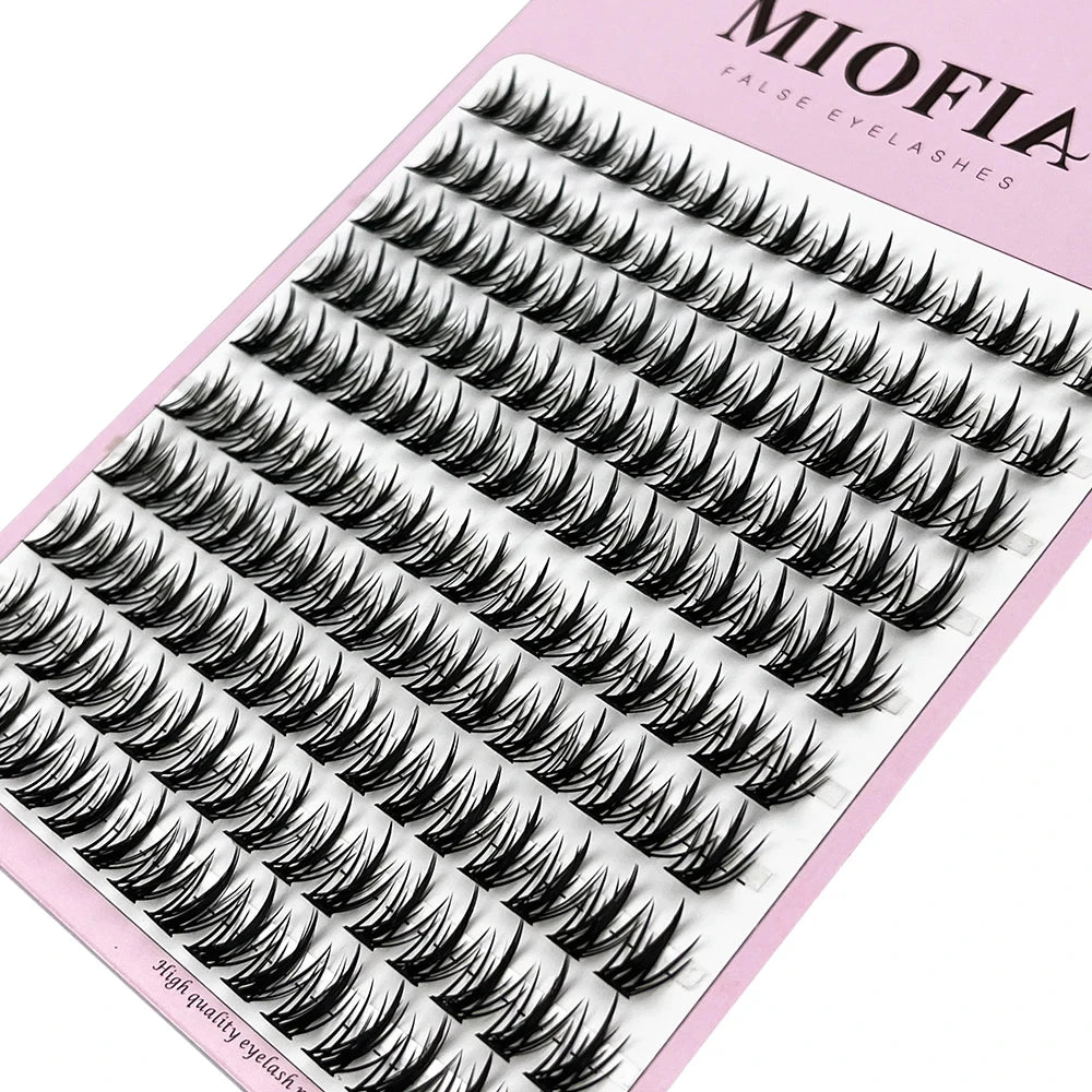 1 Box/160 Bunches Mink Eyelashes Natural 3D Russian Individual Eyelash Extension MS Eyelash Cluster Makeup Tool Lashes Wholesale