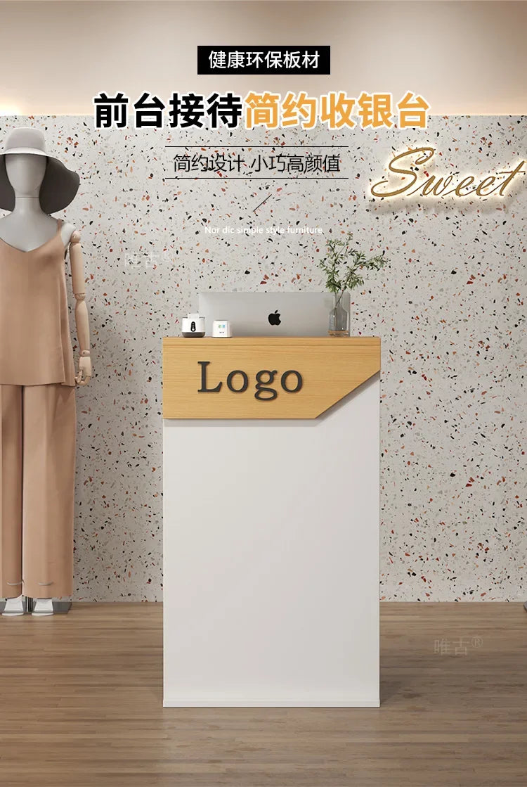 Salon Hairs Reception Desk For Modern Salon Professional Bar Counter Beauty Luxury Simple Resepsiyon Masası Commercial Furniture