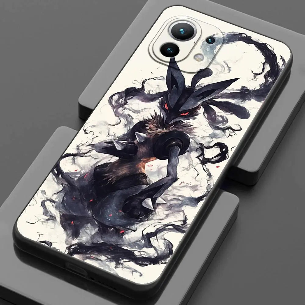 Pokemons Umbreons Gengars Draw For Xiaomi 15 Ultra 11T 12T 13T 14T Pro Phone Case POCO X7 M7 F7 Pro F5 F6 M6 X6 Bulbasaur Cover