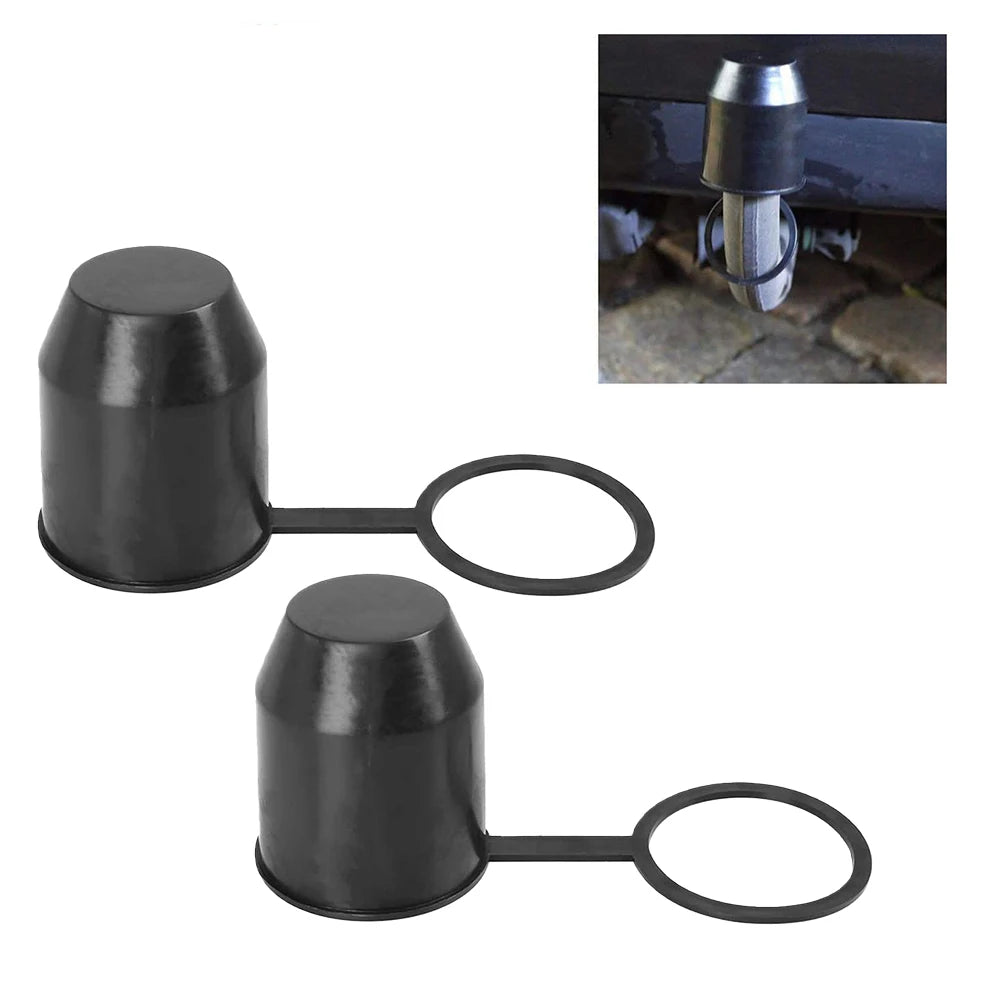 Universal 2 Pcs Trailer Hitch Ball Tow Bar Cover Protection Cap For Caravan Truck Car Trailer Towball Protective Cover