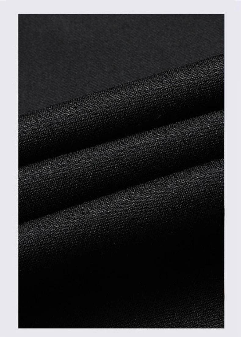 High-stretch fabric men's business trousers suitable for all seasons, featuring an elastic waistband and classic office/work for
