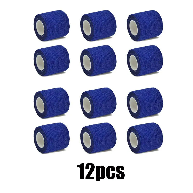 6/10/12pcs First Aid Self Adhesive Cohesive Elasticity Bandages Sports Tape For Wrist Ankle Sprains & Swelling Tattoo Cover
