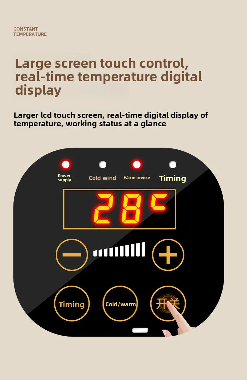 Household Wall Mounted Bathroom Energy Saving Quick Heating Electric Heater Desktop Remote Control Dual Purpose Heater