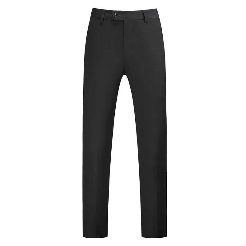 Men Dress Pants Solid Color Slim Fit Business Casual Office Wedding Formal Trousers High Quality Men Clothing Suit Pants 29-40