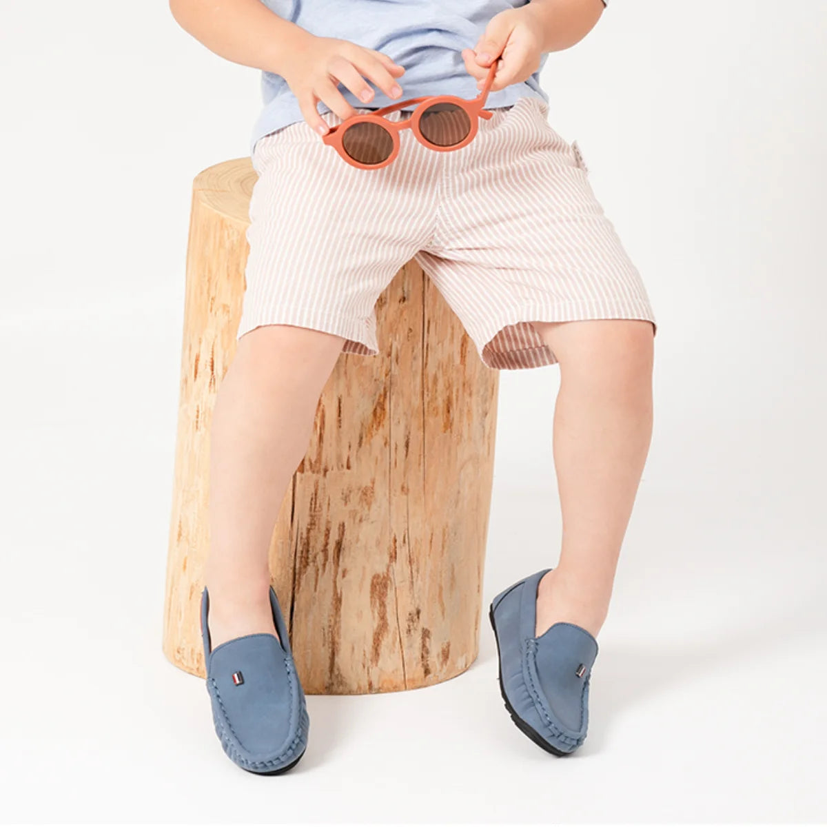 Boys Slip-On Suede Loafers Toddler Little Kid Stitch Detail Casual Dress Shoes