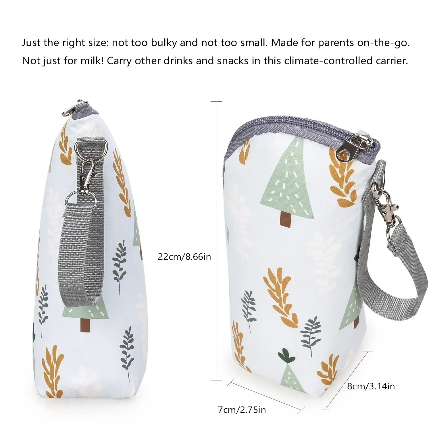 Baby Bottle Insulation Bag Universal Aluminum Film Portable Zipper Drink Baby Winter Travel Storage Bag Cup Cover