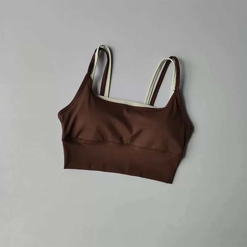 Sports Underwear Bras Top Women's Shockproof Gathering Fitness and Breasts Wearing Yoga Quick-drying Suspender Vests in Summer