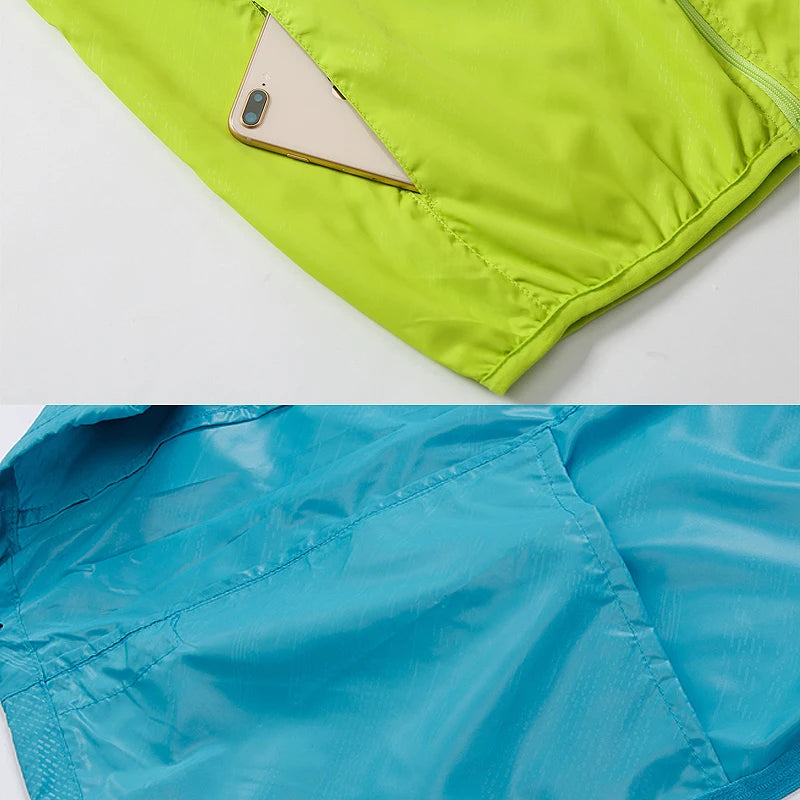 JNLN Unisex Hiking Jacket Men Women Waterproof Quick Dry Camping Windbreaker Outdoor Trekking Fishing Rain Coat Anti UV Clothes