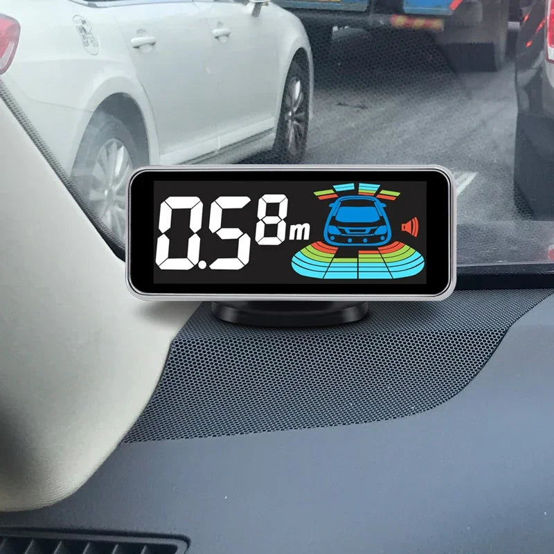 8 Parktronic Parking Sensors Kit Reversing Front and Rear Car Backup Radar Detector Backing Assistance Sound Aler AID