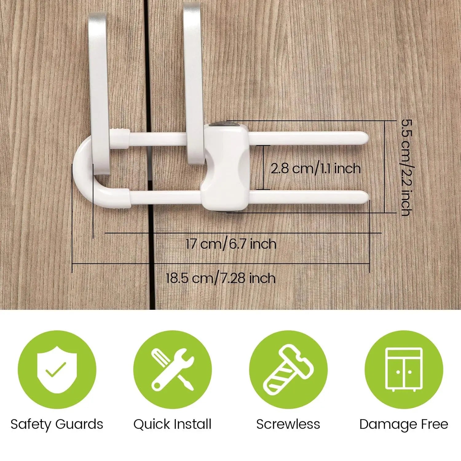 U-Shaped Proofing Drawers Safety Child Locks Adjustable