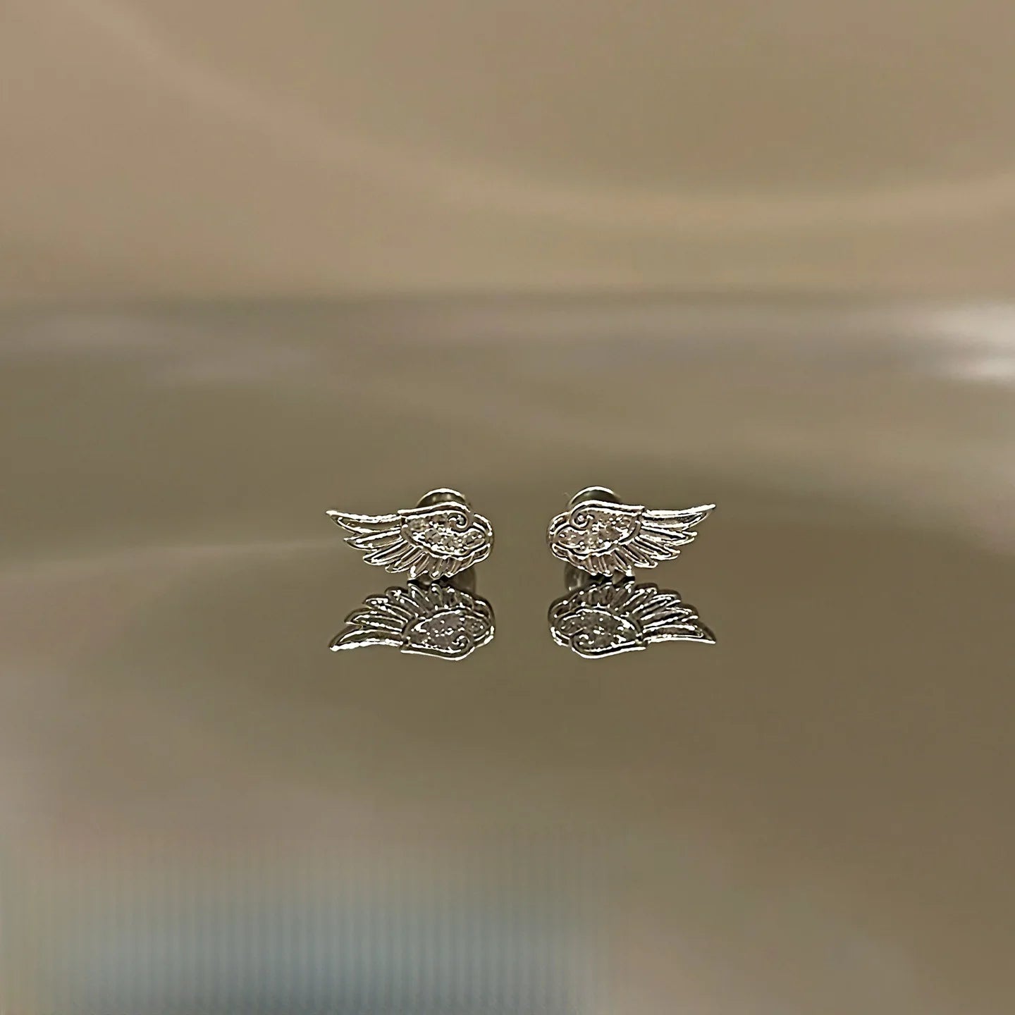 A Pair Vintage Couples Creative Angel Wings Stud Earrings Women Punk Studs Birthday Jewelry Gift
