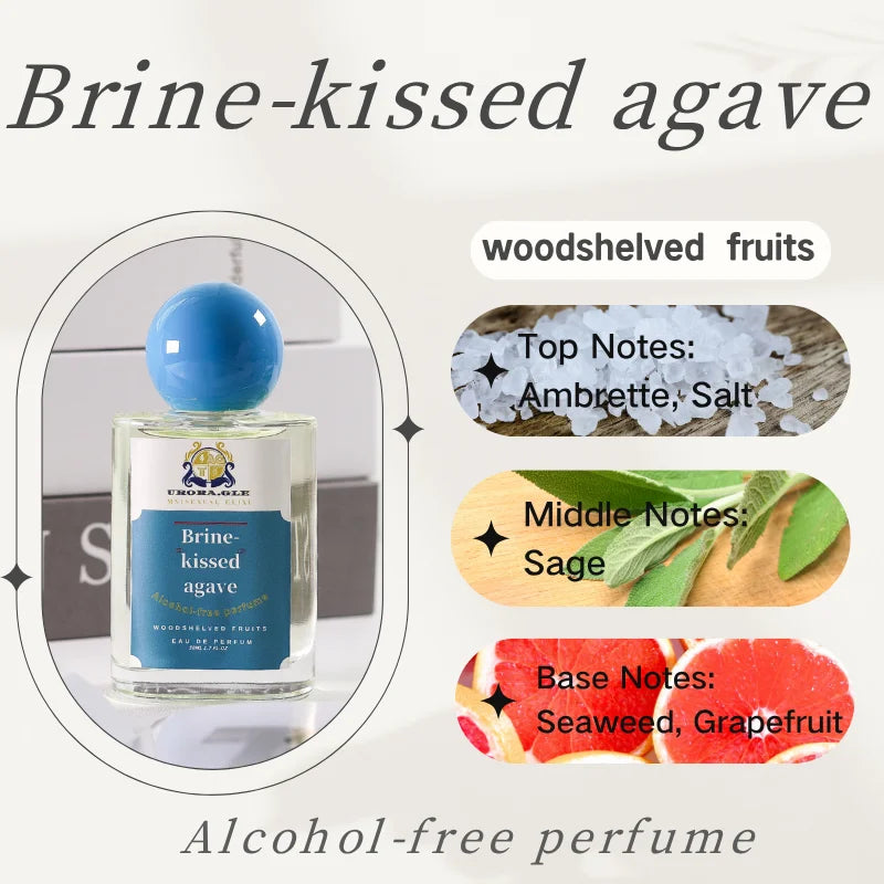 Brine-kissed Agave: Ocean-inspired Unisex Fragrance,Sea Salt Men's Perfume, 50ml,Women's Fragrance,Home Fragrance,Alcohol-Free