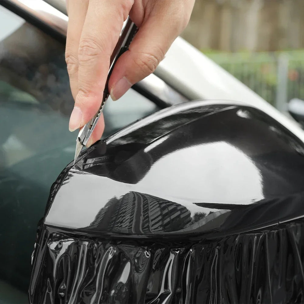 Ultra Gloss PET Piano Black Vinyl Wrap Film Sticker Auto Decoration Accessories Glossy Black Self Adhesive Vinyl Bubble Air Free car accessories accesorios para auto car decal