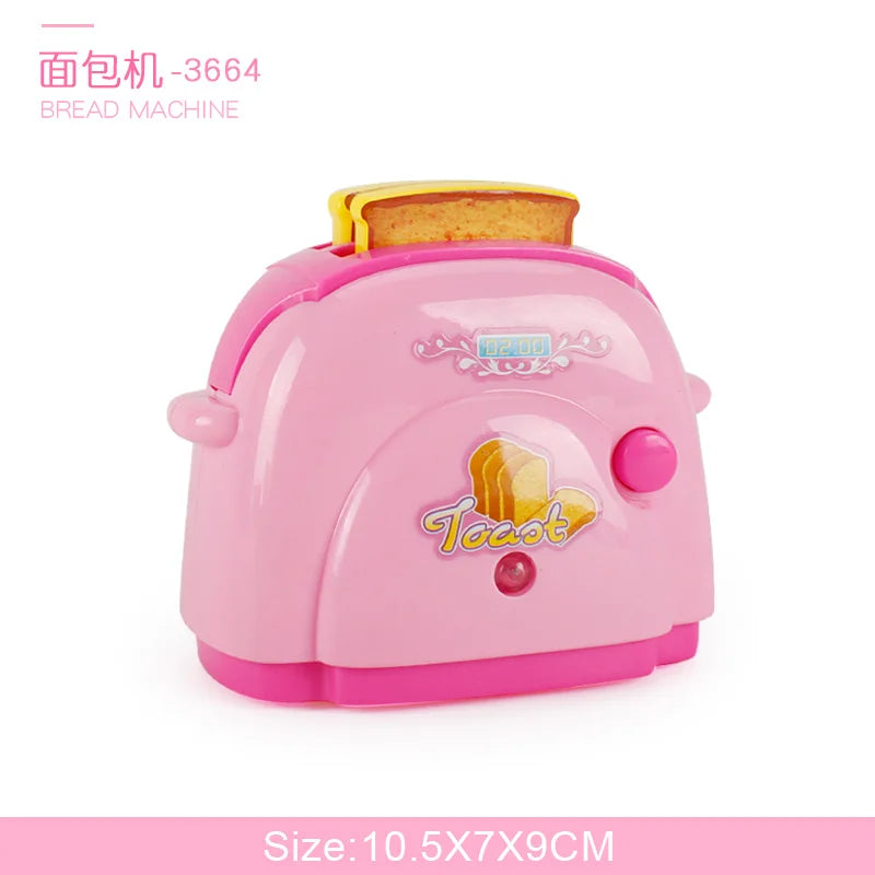 Kids Kitchen Play Simulation Home Appliances Toys Pretend Play Refrigerator Microwave Coffee Maker Kettle Hair Dryer for Childs