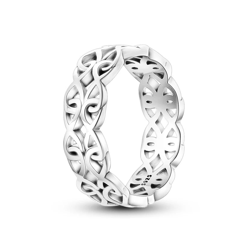 Rings For Women 925 Silver Size 6-9 Ocean Flower Sun Butterfly Heart Hollow Ring Fit For Engagement Weddings Fine Jewelry Gifts